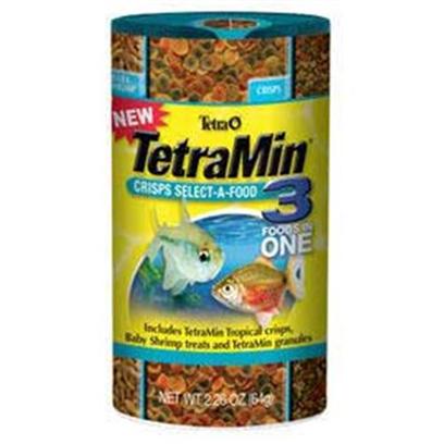 Tetra Usa Presents Tetra 3 in 1 Select Tetramin Select-a-Food 2.4oz. Unique Four-Section Canister Provides Highest Quality Nutrition and Feeding Fun. Contains Two Chambers of Tetramin Tropical Crisps Staple Food, One Chamber of Babyshrimp Treats and One Chamber of Tetramin Granules. Easy-to-Use Dispenser Top Allows you to Dial in the Food that is Desired. This Versatile Product Provides Healthy Feeding Variety all in One Package. 2.4 Oz [29437]