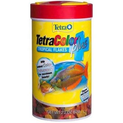 Tetra Usa Presents Tetra Color Plus Tropical Tetracolor Fish Food 85ml. New Flake Foods Covering the Core Categories (Tropical, Tropical Color, and Goldfish). These Foods Offer all of the Advantage of Tetra's Newest 'Cleaner & Clearer' Flake Formulations Plus an Added Benefit. Tetracolor Plus Contains Additional Color Enhanced Flakes for Maximum Beauty also Available Tetramin Plus & Tetrafin Plus [29447]