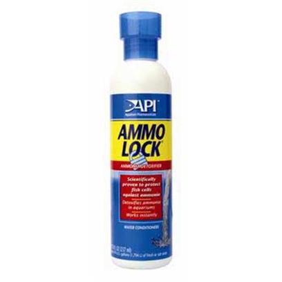 Aquarium Pharmaceuticals Presents Aquarium Pharmaceuticals (Ap) Ammo Lock 16oz. Detoxifies Ammonia Produced by Fish Waste. Removes Chlorine and Chloramine from Tap Water. Eliminates Ammonia Stress and Protects Healthy Gill Function. Treats 480 Gallons of Fresh or Salt Water. [29753]