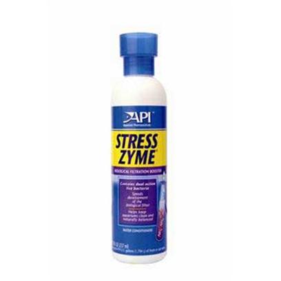 Aquarium Pharmaceuticals Presents Aquarium Pharmaceuticals (Ap) Stress Zyme 8oz. Contains 300 Million Live Bacteria Per Teaspoonful. Helps Clean an Aquarium by Eliminating Sludge Build-Up. Prevents Ammonia & Nitrite Poisoning, Low Oxygen Levels & Low Ph. Use when Setting Up and Maintaining an Aquarium. [29791]