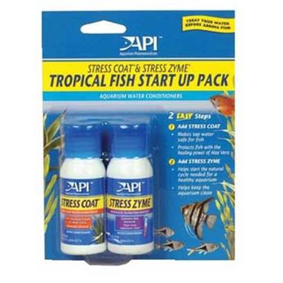 Aquarium Pharmaceuticals Presents Aquarium Pharmaceuticals (Ap) Tropical Fish Start Up Pack. Together, Stress Coat and Stress Zyme Assure Good Water Quality, an Efficient Biological Filter, Healthy Fish and a Clean Aquarium. Use when Setting Up your Fresh or Saltwater Aquarium and Every Time you Add Water. 1 Oz. Bottles on Blister Card (30 Ml) [29803]