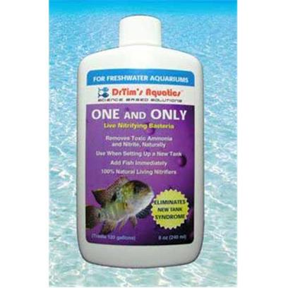 Dr Tim's Aquatics Presents Dr Tim's One & only Freshwater (New) and 8oz. Nitrifying Bacteria for Freshwater Aquaria that Eliminates Toxic Ammonia and Nitrite, or so Called New Tank Syndrome, and Allows Fish to be Quickly and Safely Added to a Newly Set-Up Fish Tank. Contains Bene-Fish-Al™ Bacteria. [29871]