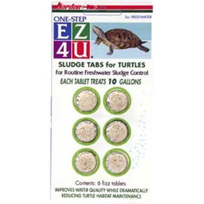 Kordon/Oasis Presents Kord Ez4u Turt Sludge 10gal 10gallon. Ez4u™ Sludge Tabs for Turtles were Developed to Make Sludge Control Error-Free for Beginners as Well as for Experienced Turtle Keepers who Need to Treat Smaller Amounts of Water for a Turtle Water Habitat. The Pre-Measured Tablet Doses Replace the Need to Measure Liquids. The Tablets are Environmentally Safe and Effective in Fresh, Brackish, or Salt Water. [29985]