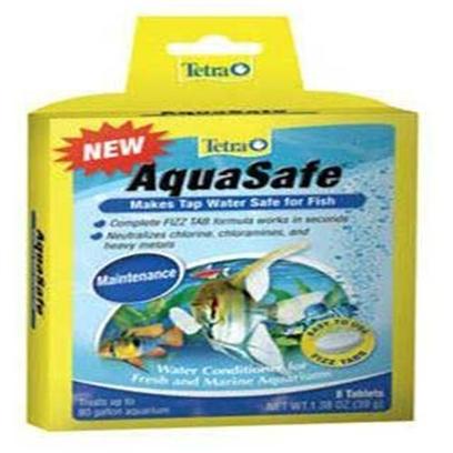 Tetra Usa Presents Tetra Aqua Safe Tabs 8tab. Makes Tap Water Safe for Fish Tetra Fizz Tabs are Fast-Dissolving, Premeasured Tablets that Make Caring for an Aquarium Faster, Easier and More Convenient Aquasafe - Dechlorinator Treats 10 Gallons [30167]