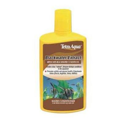 Tetra Usa Presents Tetra Blackwater Extract 8.45oz. Blackwater Extract Contains Trace Elements, Vitamins and Extract of Peat. It Replicates Blackwater Conditions by Creating Clear, 'Natural', Amazon Biotope Conditions in the Aquarium. Blackwater Extract Promotes Fish Activity Levels and is an Excellent Conditioner for all Soft Water Fish Including Discus, Angelfish, Tetras and Killifish. [30177]