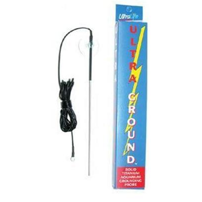 Ultralife Reef Presents Ultra Ultra-Ground Probe Titanium Ground. Stray Voltage in the Aquarium can be Attributed to Causing Various Problems. Problems Such as Finrot, Hole-in-the-Head Disease and Numerous Others. The 'Ultra Ground' Titanium Grounding Probe can Help Eliminate these Distressing Problems. These Probes Feature a Solid Titanium Rod, Insulated Transition Joint and 10ft of Grounding Lead to Insure Proper Performance. Don't Take a Chance on Having Stray Voltage in your Aquarium. Approx 1/8' X 9' [30501]