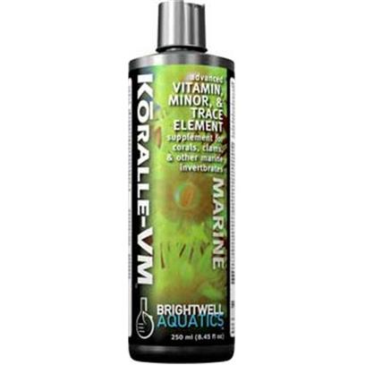 Brightwell Aquatics Presents Brightwell Aquatics (Bwell) Koralle-Vitamin & Mineral Koralle-Vm Vit Supplement 17oz 500ml. • Unique Vitamin and Minor and Trace Element Complex for Establishing and Replacing Substances Important to Marine Invertebrates, Including Corals, Clams, and their Allies; these Substances are Particularly Important to Biological Reactions. • does not Contain Minor or Trace Elements not Expressly Known to be Utilized by Marine Organisms or Take Place in Chemical Interactions. • Vitamins are Present in Ratios Found in the Tissues of Filter-Feeding Marine Invertebrates. • Minor and Trace Elements are Present in Natural Seawater Ratios. • Composed of Purified Water and Ultra-High Purity Materials. • Formulated by a Marine Scientist. [30801]