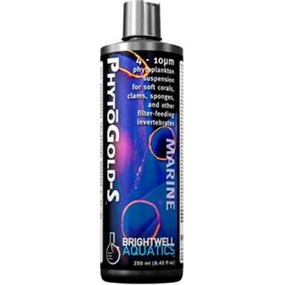 Brightwell Aquatics Presents Brightwell Aquatics (Bwell) Phytogold M-17oz/500ml. • Ideally-Sized for Many Soft Corals, Clams, Sponges, Tunicates, Tube Worms, and Larval Invertebrates. • Formulated to Provide over 75-Million Phytoplankton Cells Per Ml. • does not Require Refrigeration. • Supplemented with a Proprietary Amino Acid to Aid in Coloration of Invertebrates. • Formulated by a Marine Scientist. [30811]