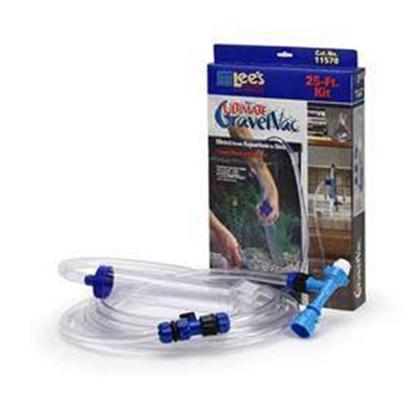 Lee's Presents Lees Ultimate Gravel Vacuum-50ft 25' Kit. Drian the Dirty Water Right into the Sink and Refill the Aquarium with Ease.. No More Need for Heavy, Messy, Unwieldy Buckets. Water Changes Refresh your Aquarium with Precious Nutrients and Remove Excess Debris Such as Fish Waste, Uneaten Food and Decomposed Plant Matter. Twenty-Five Percent Water Changes should be Performed at Least Once a Month in Order to Maintain a Healthy Aquatic Environment. Size 50' Packaging Hanger-Tab Box [31054]