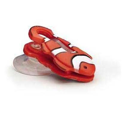 Lee's Presents Lees Clown Fish Vegi-Clip with Suction Cup 1 Per Card. Vegi Clips Secure Vegetetables Such as Spinach, Remaine Lettuce, or Zucchini. Fish Need their Veggies Too! Large Suction Cup for Convenient Attachment to Aquarium Glass; Allows Easy Access for Feeding Fish. [31061]