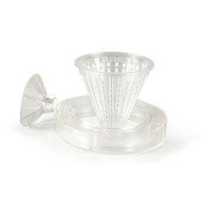 Lee's Presents Lees Worm Cone Feeder Small. Comes in 3 Pieces; Floating Ring, Cone Worm Feeder and Suction Cup. Use Ring as Floating Dry-Food Container or Anchor with Suction Cup or Insert Cone and Use as Free Floating Worm Feeder. Reduces Build-Up on Aquarium Bottom and Slowly Dispenses Live or Frozen Worms or Brine Shrimp. [31062]