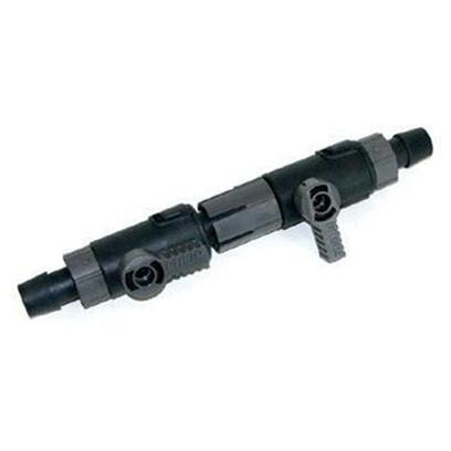 Eheim Presents Eheim Double Tap Connector Dbl 794. The Eheim Double Tap Connector Allows you to Control the Flow of Water Passing through your Hosing and Shut it off Completely. Simply Adjust the Two Ball Valves and Disconnect the Hosing from the Center to Remove your Pump or Filter for Maintenance without the Headaches of Excessive Water Spills or Fumbling with Messy Hosing Assemblies. Heavy Duty Connectors Seal Snugly Onto Hosing with Barbed Ends and Plastic Lock Nuts; Internal Disconnect Assembly Features a Rubber Seal Ring and Threaded Connector to Prevent Possible Leaks. [31392]