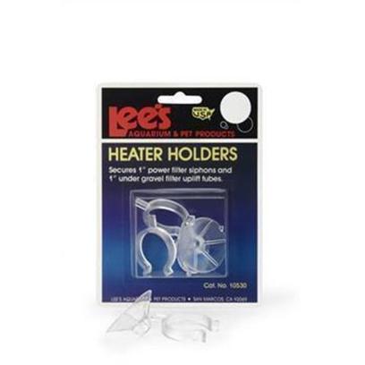 Lee's Presents Lees Heater Holders 2cd 2pk. A Clip with Suction Cup that Secures Heater Tube to Wall of Aquarium. Secures 1' Power Filter Siphons and 1' under Gravel Filter Uplift Tubes. 2 / Blister Card [31609]