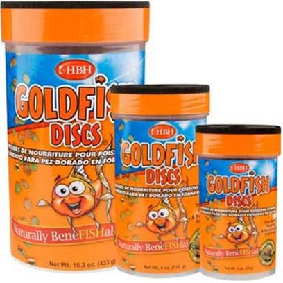 Hb.H. Enterprises Presents Hbh Goldfish Discs 15oz. Goldfish Discs™ is the Ultimate Goldfish Food; Combining Premium Formulation with Optimal Feeding Delivery. The Disc Shaped Food Sinks Slowly Allowing Optimal Time for your Goldfish to Snatch Up these Delicious Morsels. They are Sized for the Goldfish Mouth so they are Easier to Eat than Pellets but are Much Heartier than Flake. [32004]