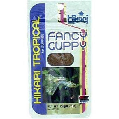 Hikari Usa Presents Hikari Tropical Fancy Guppy .77oz. Fancy Guppy™ was Developed as a Result of Extensive Research into Habits of Many Types of Guppies with the Purpose of Improving their Breeding Habits, Growth Rates, Overall Health and Resistance to Disease. [32094]
