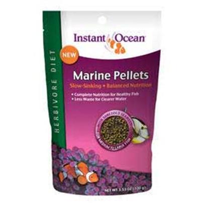 Instant Ocean-Aquarium Systems Presents Instant Ocean-Aquarium Systems (Io) Marine Pellet Herbivore 100 Grams. Instant Ocean Herbivore Pellets will Provide Optimal Results for Algae-Grazing Fish Like Tangs and Rabbitfish. They're also a Great Supplement for Many Species of Angels, Damsels and Clowns. Added Natural Dried Shredded Seaweed (Porphyra Sp.) [32110]