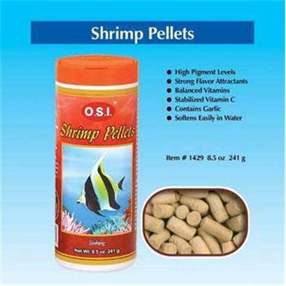 Ocean Star International Presents Ocean Star International (Osi) Pellets Shrimp 1.6oz. O.S.I. Shrimp Pellets are a Sinking Pellet Food Suitable for all Fishes. They are Especially Good for Bottom Feeders. The High Concentration of Shrimp Meal in them Makes them Especially Palatable for Marine Fishes. The Shrimp Meal also Contains High Concentrations of Pigments that will Help Maintain your Fishes' Bright Colors. A Full Compliment of Vitamins are Included to Keep your Fish Healthy. [32247]