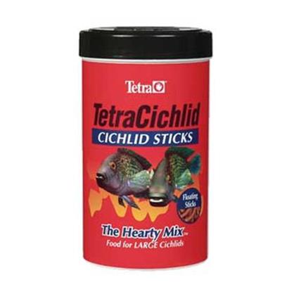 Tetra Usa Presents Tetra Cichlid Sticks 6.61lb Bucket. Cichlid Sticks Provide Large, Top-Feeding Cichlids the Hearty Diet and Nutritional Requirements they Need. The Sticks Float on Water for Easy Access to all Medium and Large Top-Feeding Fish, Including Such Favorites as Firemouths and Convicts. Large Freshwater and Marine Fish also Feed Well and Get Nutritional Requirements from this Floating Diet. [32269]