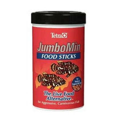Tetra Usa Presents Tetra Jumbo Min Jumbo-Min 7.4oz. These Floating Sticks are an Excellent Alternative to Messy Live Foods for Aggressive, Carnivorous Fish. The Formula Features a High Percentage of Dried Krill and Shrimp, and is Ideal for Large Cichlids Such as Oscars, Green Terrors, Dempseys, Piranhas, Arowanas as Well as Marine Fish Such as Lionfish, Triggerfish, Angels and Groupers. Jumbomin Sticks Contain Natural Attractants and Carotenoids to Promote Color Development in Natural Pinks and Orange-Red. [32285]