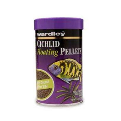 Wardley Presents Ward Cichlid Pellet 17.75oz Medium (Md) 10 Pellets-Medium. Wardley(R) Premium Cichlid Floating Pellets(Tm) is a Nutritionally Balanced Diet for Herbivorous and Carnivorous Cichlids. Wardley(R) Premium Cichlid Floating Pellets(Tm) Contains Astaxanthin, a Superb Color Enhancer that Brings out Vibrant Red, Yellow, and Orange Hues. Fortified with a Stabilized Form of Vitamin C, Essential for Rapid Repair of Body Tissue and Enhanced Disease Resistance. 16.75 Oz. Canister; (475g) [32309]