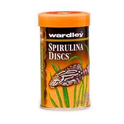 Wardley Presents Ward Spirulina Sink Discs 4oz. Wardley(R) Premium Spirulina Discs(Tm) is an all Vegetable Food for Bottom Feeders and Algae Eaters. It is Formulated with Spirulina, a Blue Green Algae that is Known for its Abundance of Color Enhancers. [32320]