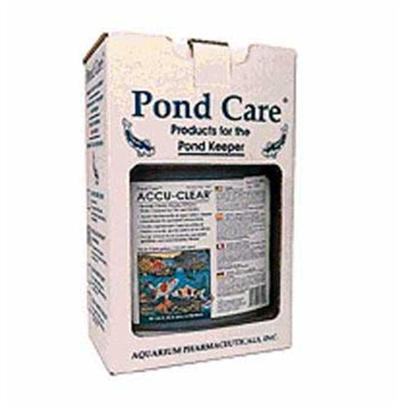 Aquarium Pharmaceuticals Presents Aquarium Pharmaceuticals (Ap) Pond Accu Clear Pondcare Accu-Clear 1gal. Pond Clarifier Quickly Clears Cloudy Pond Water by Causing Tiny Suspended Particles to Clump Together, Forming Larger Particles that Fall to the Bottom and are Siphoned out or Removed by the Pond Filter. Maintains Crystal-Clear Water and Improves Filter Efficiency. [32580]
