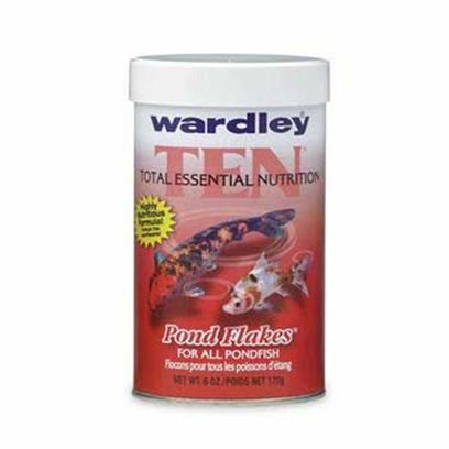 Wardley Presents Ward Pond 10 Flakes 6oz Ten. Wardley(R) Ten(Tm) (Total Essential Nutrition) Pond Flakes(Tm) is a Highly Nutritious Food for Goldfish and Koi in Outdoor Ponds. Fortified with Small, Whole Shrimp, Wardley(R) Ten(Tm) Pond Flakes(Tm) Contains a Stabilized Form of Vitamin C, which Aids in Normal Wound Healing, Disease Resistance and Bone and Gill Development. Note Overall Fish Health is Related to a Total Program of Good Nutrition and Good Water Quality and is not Solely a Function of any Individual Component. 6 Oz.; (170g) [32960]