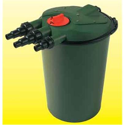 Ani Mate Presents Ani Mate (Anim) Pressurized Uv+Bio Pond Filter 5watt (Ponds to 500gal). Provides Pressurized Models Offer the Greatest Installation Versatility as they can be Buried above or Below Desired Outlet Level E.G. At the Bottom of a Waterfall. Fish Mate Pressurized Models Feature a Unique Slim-Line Lid Making the Units Inconspicuous when Buried. A Variety of Models are Available Featuring Powercleanz - the Patented Automatic Cleaning System which Enables the Filter to be Cleaned at the Twist of a Knob. * Combined Uv and Biological Filtration for Crystal Clear Purified Water * Easy to Maintain * Easy Installation above or Below Ground Level * Includes Supra Media * 3 Year Guarantee * Multisized Inlet ", 1" or 1 1/4" * Easy to Replace Uv Lamp * Uv Lamp on Indicator * Uv Chamber * Settlement Chamber * Profiled Filter Sponge for Mechanical Filtration (Supplied) * Fish Mate Supra Biological Filter Media (Supplied) * Lid Secured by Single Clamp Ring Allows Easy Access for Filter Maintenance * Power Cable Fitted * Outlet may be Extended with ", 1" or 1 " Hose if Required * Powercleanz Control Knob for Automatic Cleaning of Sponge Filter Elements * Sludge Outlet - may be Extended with " or 1" Hose if Required 11 " X 12 " X 18 "; Up to 2000 Gal, 9 Watt; 7.62lbs [32969]