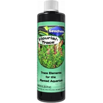 Seachem Laboratories Presents Seachem Flourish Trace Freshwater Plant Elements 250ml. Flourish Trace™Supplies a Broad Range of Trace Elements Demonstrated to be Necessary for Proper Plant Health and Growth. Trace Elements are Normally Depleted by Utilization, Oxidation and Precipitation. The Latter Two Processes Occur More Rapidly than with Other Micronutrients. This Makes it Important to Restore Trace Elements on a Regular Basis. Flourish Trace™ may be Used Alone or in Conjunction with Flourish™. Best Results are Obtained when Both are Used [33230]