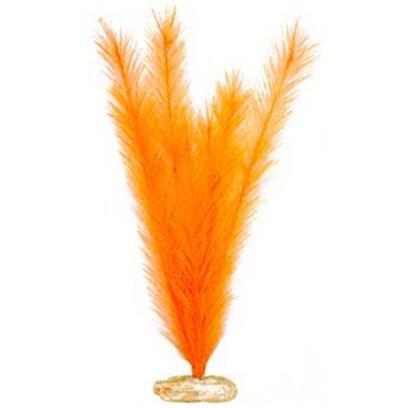 Blue Ribbon Presents Plant-Soft Foxtail (Brite Orange) Mini. Br Colorburst Plant Small 7 to 8" Tall - Soft Foxtail with Soft Silk-Style Leaves that Sway Naturally in Water. [33305]