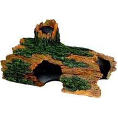 Blue Ribbon Presents Blue Ribbon (Br) Jumbo Hollow Log Resin Ornament-Jumbo. Ideal for Aquariums & Terrariums. Large Swim through Holes. [33937]