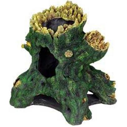 Blue Ribbon Presents Blue Ribbon (Br) Jumbo Hollow Tree Stump Resin Ornament-Jumbo. Ideal for Aquariums & Terrariums. Large Swim through Holes. [33939]