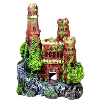 Blue Ribbon Presents Blue Ribbon (Br) Medieval Castle #133 Resin Ornament-Medieval 8 X 5 11'. "Authentic Castle Ruin, Hand-Painted in Realistic Detail "Featuring Swim-though Chambers and Hand-Painted Realistic Detail 8.0 X 5.0 X 11.0 1 [33962]