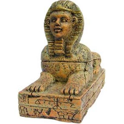 Aquatic Creations Presents Zan Ornament-Med Sphinx Resin Ornament-Medium. Zanusa's Sphinx is Symbolic of Egypt's Guardian of Royalty. This Mythological Creature Demands Attention and Displays a Dominant Presence in your Aquarium. The Detail is Magnificent and will be an Excellent Display in any Aquarium. 8.2" X 5.9" X 3.3" [34171]