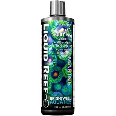 Brightwell Aquatics Presents Brightwell Aquatics (Bwell) Liquid Reef Building Complex 8.5oz 250ml. • Complete Source of the Elements and Molecules that are Directly Used by Corals, Clams, and Other Reef- Building Invertebrates and Organisms to Create Skeletal Material and Grow. • Provides Calcium (140,000 Ppm), Strontium, Magnesium, and Potassium in Approximately the Same Ratios* in which they Occur in Aragonite. • Very Strong Source of Carbonates (Derived from Aragonite), the Other Important Group of Ions Involved in Aragonite Formation. • Increases Alkalinity to Help Stabilize Ph. • Stronger than Competing Products. • may be Used as an Inexpensive Alternative to Automated Calcium Reactor Systems with Similar Results. • Free of Phosphate, Silicate, and Organic Material. • Formulated by a Marine Scientist. Liquid 250-Ml [34284]