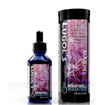 Brightwell Aquatics Presents Brightwell Aquatics (Bwell) Lugols Solution 1oz 30ml. Brightwell Aquatics Lugol's is an Extremely Powerful Iodine Solution. It should only be Used by Advanced Reef Aquarists to Dose Iodine. The Importance of Iodine in a Reef Aquarium Cannot be Overstated. Presence of Iodine is Vital to Hermatypic Invertebrates (I.E., Corals, Clams, and their Allies that Harbor Zooxanthellae) because it is Used to Detoxify Excess Oxygen Produced by Zooxanthellae. This Oxygen Irritates Sensitive Tissue. Corals and Clams that Appear to Shrivel or Close under Intense Lighting are Attempting to Shade their Zooxanthellae Crop to Reduce the Rate of Oxygen Production. Iodine (as the Iodide Ion) Essentially Bonds with Oxygen to Form Non-Toxic Iodate, Relieving the Need to Shield Zooxanthellae and Enabling the Host Organism to Open Fully. Liquid 125-Ml [34288]