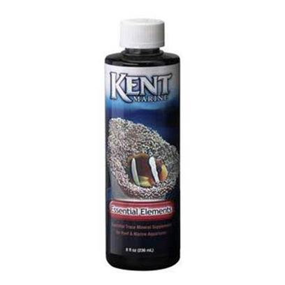 Kent Marine Presents Kent Marine (Kent) Essential Elements 8oz. Kent Marine Essential Elements Replaces Biologically Important Trace Minerals which are Removed by Marine Fish and Invertebrates, and Removed through Protein Skimming, Ozone, and Especially Carbon Filtration. Designed for Fish only and Reef Systems. Essential Elements is Unmatched in its Ability to Increase Vigor and Color! Does not Contain Detrimental Heavy Metals, Phosphates, Nitrates, or Silicates. Does not Promote Undesirable Algae Growth. [34399]