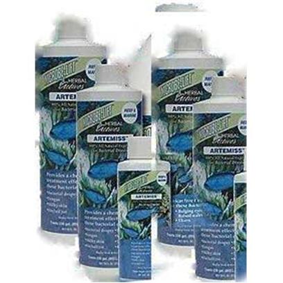 Ecological Labs (Microbe-Lift) Presents Mic Artemiss Sw 8oz. 100% Natural Expellant for Bacterial Diseases. Provides Chemical-Free Treatment Effective Against these Bacterial Diseases. Bacterial Dropsy Buldging Eyes Fungus Ulcers Milky Skin Mouth Rot Fin/Tail Rot Raised Scales is a Unique, Herbal, Immune-Enhancing Stimulant, which Reduces Bacterial and Fugal Infections. Will Help Boost the Natural Immune System of the Fish with no Risk of Building Up Future Resistance as can Occur when Antibiotics are Used. Will Help to Drive Pathogenic Bacteria off the Fish, and, without a Host, Ultimately the Bacteria will Die. [34475]