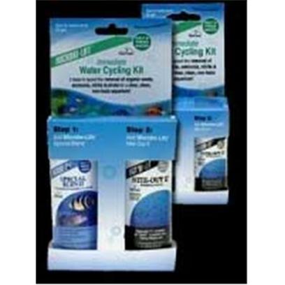 Ecological Labs (Microbe-Lift) Presents Mic Water Cycling Kit 2piece Immediate 4oz. 2 Steps to Speed the Removal of Organic Waste, Ammonia, Nitrite for a Clear, Clean, Non Toxic Aquarium! Speed Removal of Organic Waste Adds Microbes Increases the Rate of Organic Breakdown Improves Filter Performance Provides Necessary Nitrifying Bacteria (Nitrosomonas Sp., Nitrobacter Sp., Nitrospira Sp.) Removes Toxic Ammonia & Nitrite 4 Oz [34499]