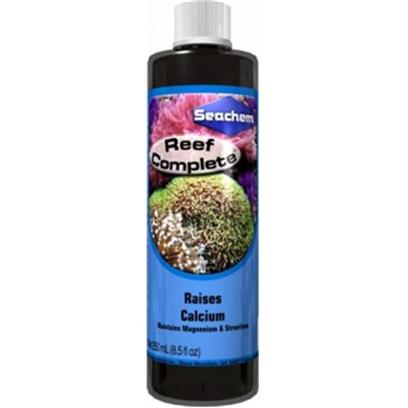 Seachem Laboratories Presents Seachem Reef Complete 100 Milliliter. Reef Complete is a Concentrated (160,000 Mg/L) Optimized Blend of Ionic Calcium Designed to Restore and Maintain Calcium to Levels Found in Seawater without Affecting Ph (Formulated at Ph 8.3). Calcium and Carbonates are Essential to all Coral Growth. [34549]