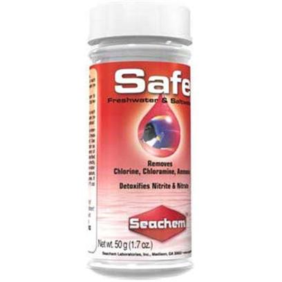 Seachem Laboratories Presents Seachem Safe 4kg/8.8 Lbs. Safe™ is the Complete and Concentrated Dry Conditioner for Both Fresh and Salt Water. Safe™ Removes Chlorine, Chloramine and Ammonia. Safe™ Converts Ammonia into a Safe, Non-Toxic Form that is Readily Removed by the Tank's Biofilter. Safe™ may be Used During Tank Cycling to Alleviate Ammonia/Nitrite Toxicity. Safe™ Detoxifies Nitrite and Nitrate, Allowing the Biofilter to More Efficiently Remove Them. Safe™ is Non-Acidic and will not Impact Ph. Safe™ will not Overactivate Skimmers. Use at Start-Up and Whenever Adding or Replacing Water. [34590]