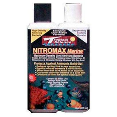 Tropical Science Labs Presents Tr Sci Nitromax Marine Bacteria Blend 8oz. High-Density Nirtomax Blend for Salt Water and Reef Systems. Available in 8 Oz., 16 Oz., 64 Ox., 1 Gal., and 5 Gal. [34642]