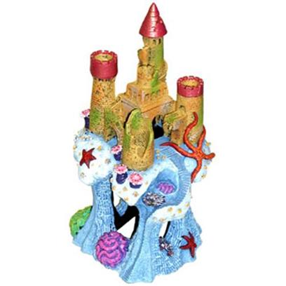 Blue Ribbon Presents Blue Ribbon (Br) Coral Castle Cavern. "Our Coral Castle is Hand-Painted and, Sits Atop a Colorful Array of Coral Covered Large Swim-through Caverns and Caves. Safe for all Aquariums."Featuring Large & Deep Caverns for your Aquatic Pets to Explore 5.5 X 5.5 X 10 1 [34710]