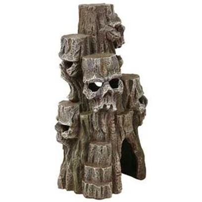 Blue Ribbon Presents Resin Ornament-Skull Mountain Medium-Grey/Brown. Skull Mountain Tall Grey - Skeleton Heads Eerily Carved Right into the Side of a Tall Mountain Scape, how Much More Could you Ask for in Scary? A Cool & Creepy Addition to any Aquarium or Terrarium. [34719]
