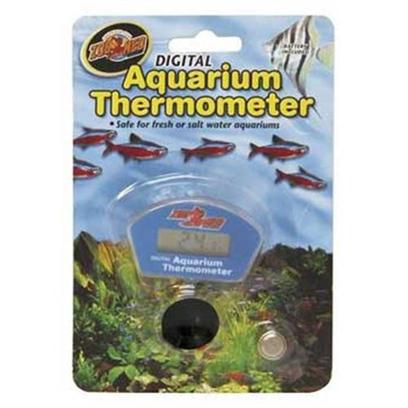 Zoo Med Laboratories Presents Zoo Digital Aqua Thermometer Aquarium. Easy to Read Digital Aquarium Thermometer. Waterproof; Completely Submersible. Wide Temperature Operating Range. Safe for Fresh or Salt Water Aquariums. [34798]