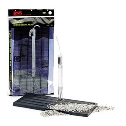 Lee's Presents Lees Economy Undergravel Filter 10gallon. Trouble-Free Biological Filter with Flat-Plate Design. Filter Plate has More Open Space which Allows for Better Water Circulation. Filter Plates are Made of a Semi-Flexible, Break-Resistant Plastic. This under Gravel Filter Uses the Same Uplift Assembly as Lee's Original under Gravel Filters. Single-Plate Includes Fish-Saver Elbow, Slim Discard-a-Stone, and Original Carbon Cartridge. [34859]