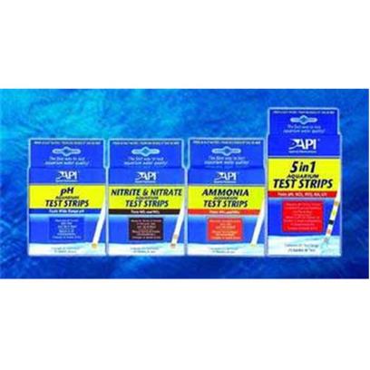 Aquarium Pharmaceuticals Presents Aquarium Pharmaceuticals (Ap) Aquarium Test Strip 5 in 1 Strips-25 Count. Tests Wide Range of Ph Levels from 6.0 to 9 in Fresh or Saltwater just Dip & Read! 25 Ct [35098]
