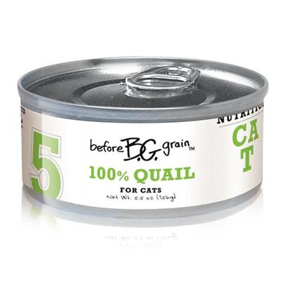 Merrick Pet Care Presents Before Grain Quail Canned Cat Food 3.2oz Cans/Case of 24. Before Grain Cat Food from Merrick is a Superb Way to Ensure your Cat Gets only the Best Healthy Food. Made from the Finest all-Natural Ingredients, the Rich Mixture of Healthy Oils, Fresh Vegetables and Fine Quality Meats is Sure to Boost her Vitality. Known also to be a Delicious Meal, Before Grain Features Different Meaty Flavors Such as Salmon, Chicken, Turkey, Tuna, Quail and Buffalo. Another Certified Complete and Balanced Meal, Before Grain will Definitely Become a Fast Favorite in any Household. Primary Protein Source Quail Primary Carb Source Quail Analysis Crude Protein (Min.) 9.5%, Crude Fat (Min.) 5.5%, Crude Fiber (Max.) 1.4%, Moisture (Max.) 78.0%. Calorie Content 959 Kcal/Kg - a 3.2 Oz. Can Provides 86 Kcal of Metabolizable Energy, Calculated Value. [35648]