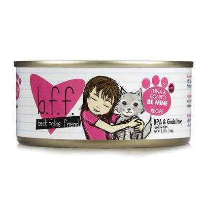Weruva Presents Best Feline Friend-Tuna and Bonito be Mine Canned Cat Food 5.5oz Cans/Case of 8. Bff Cat Food is the Purr-Fect Meal to Keep your Pet Happy and Healthy. [35665]