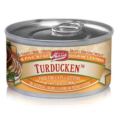 Merrick Pet Care Presents Merrick Turducken Canned Cat Food 5.5oz can/Case of 24. Merrick Turducken Canned Cat Food, will Definitely Make your Cat Purr with Satisfaction. [35708]